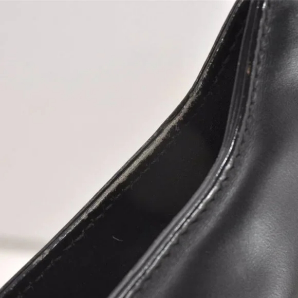 Gucci Matte Black Leather Hobo Bag By Tom Ford Authentic Vintage - Picture 7 of 12